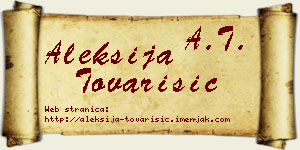 Aleksija Tovarišić vizit kartica